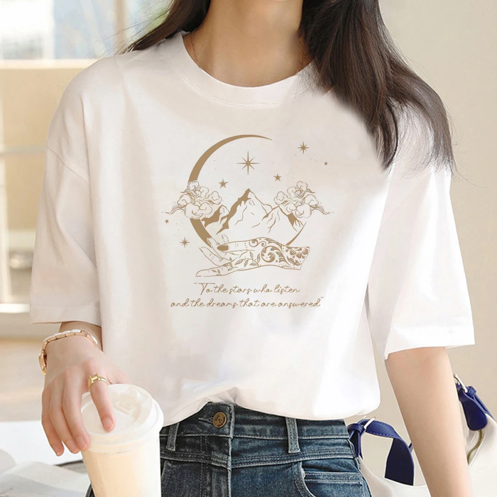 Тениска Acotar дамски градинска тениска с аниме комиксами дизайнерски дрехи за момичета