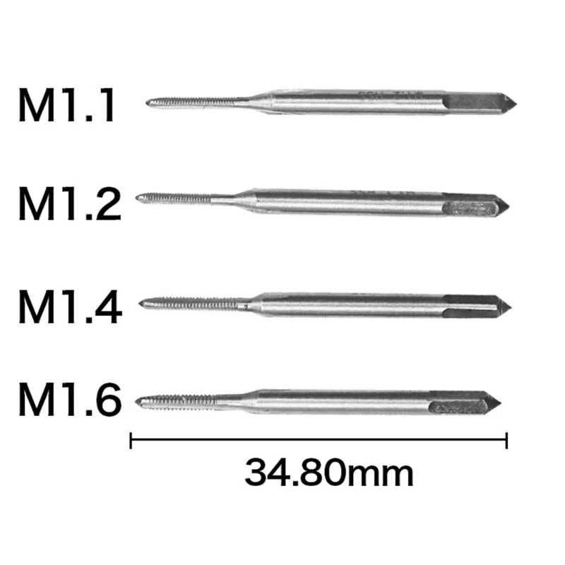Y1UB 1Set Мини-Метрични Метчики HSS Печати Дръжка на Гаечен ключ M1-M1.6 За Производство на Нови винтови резби
