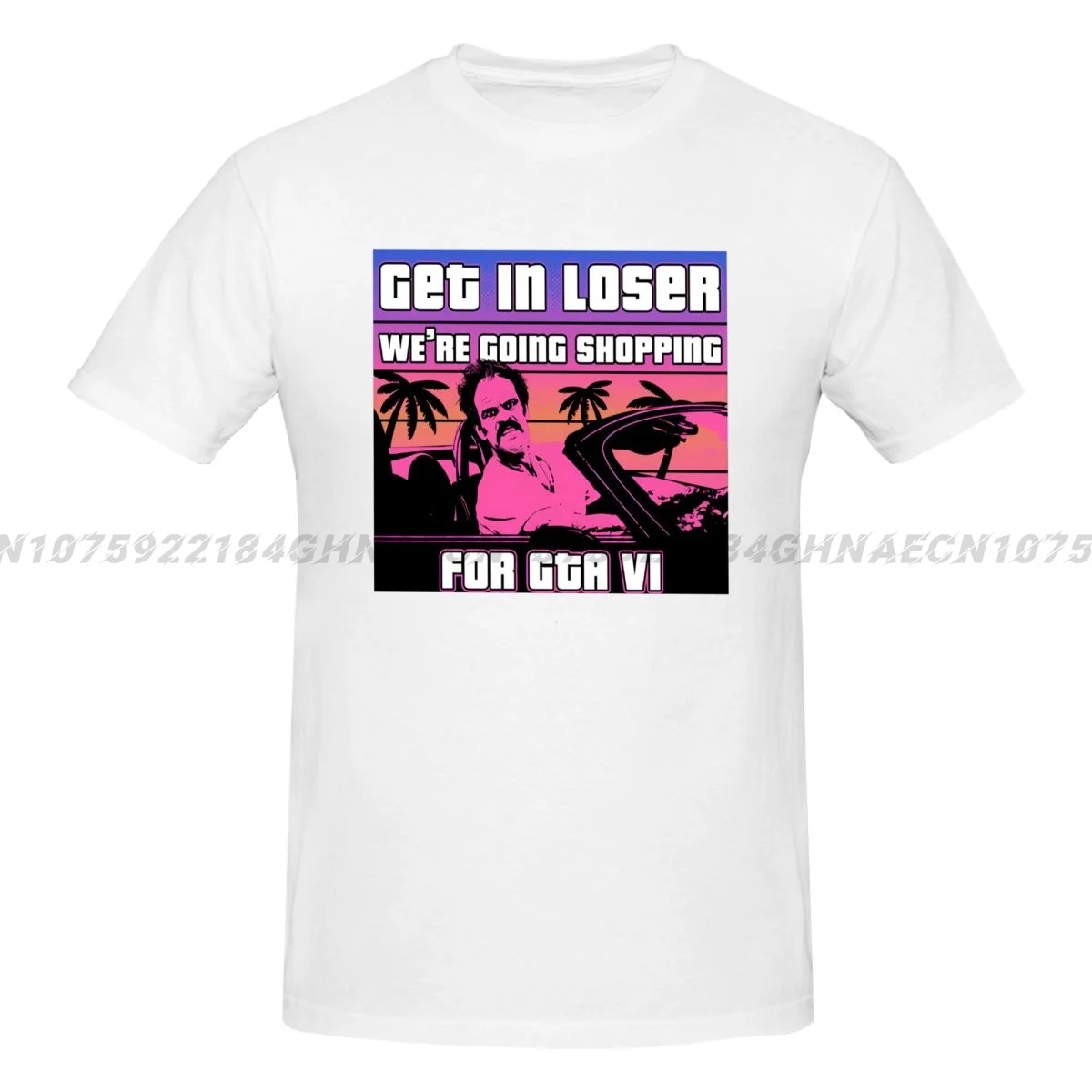Get In Губещ Щяха да пазарувате за игри Gta, мъжки висококачествена тениска, Свободен забавен дизайн, мъжки горната риза