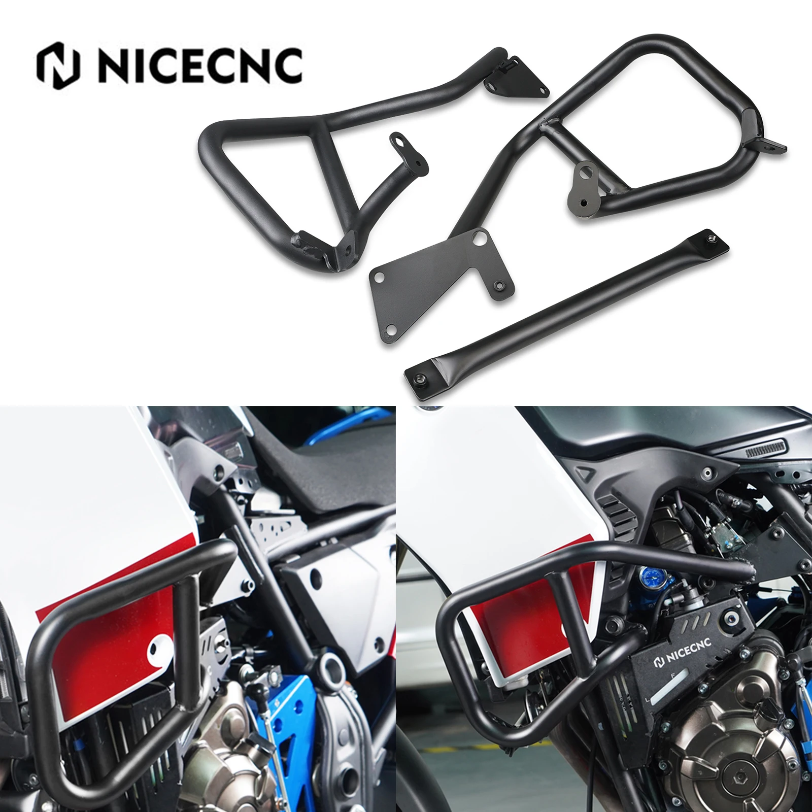 Защита на рама на двигателя на мотоциклет NICECNC за Yamaha Tenere 700 XTZ700 2019-2024 2023 Rally Edition 2020-2024