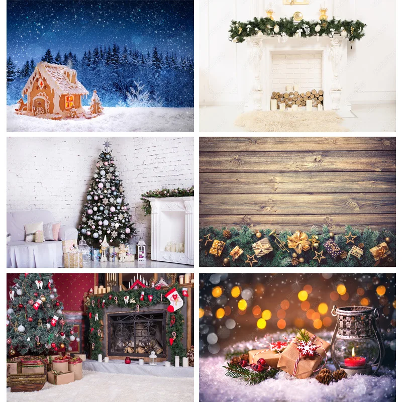 Коледната Тема Фон За Снимки на Снежен човек Коледно дърво Детски Портрет Фонове За Подпори фото студио 211114 BLBL-05