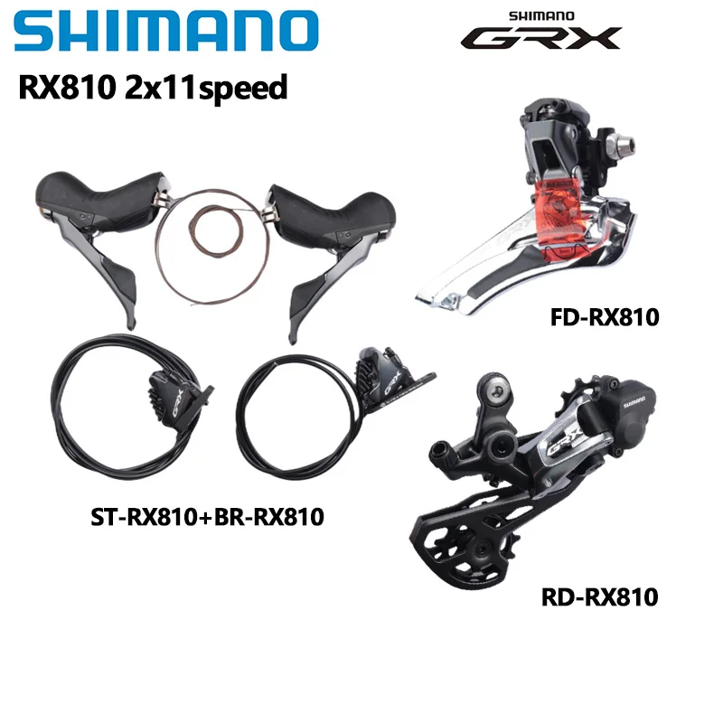 Shimano GRX RX810 2x11S Комплект за Смяна на Предавките RX810 22S Спирачка Преден Заден Превключвател RD RX810 Пътен под Наем Shifte Mini Groupset