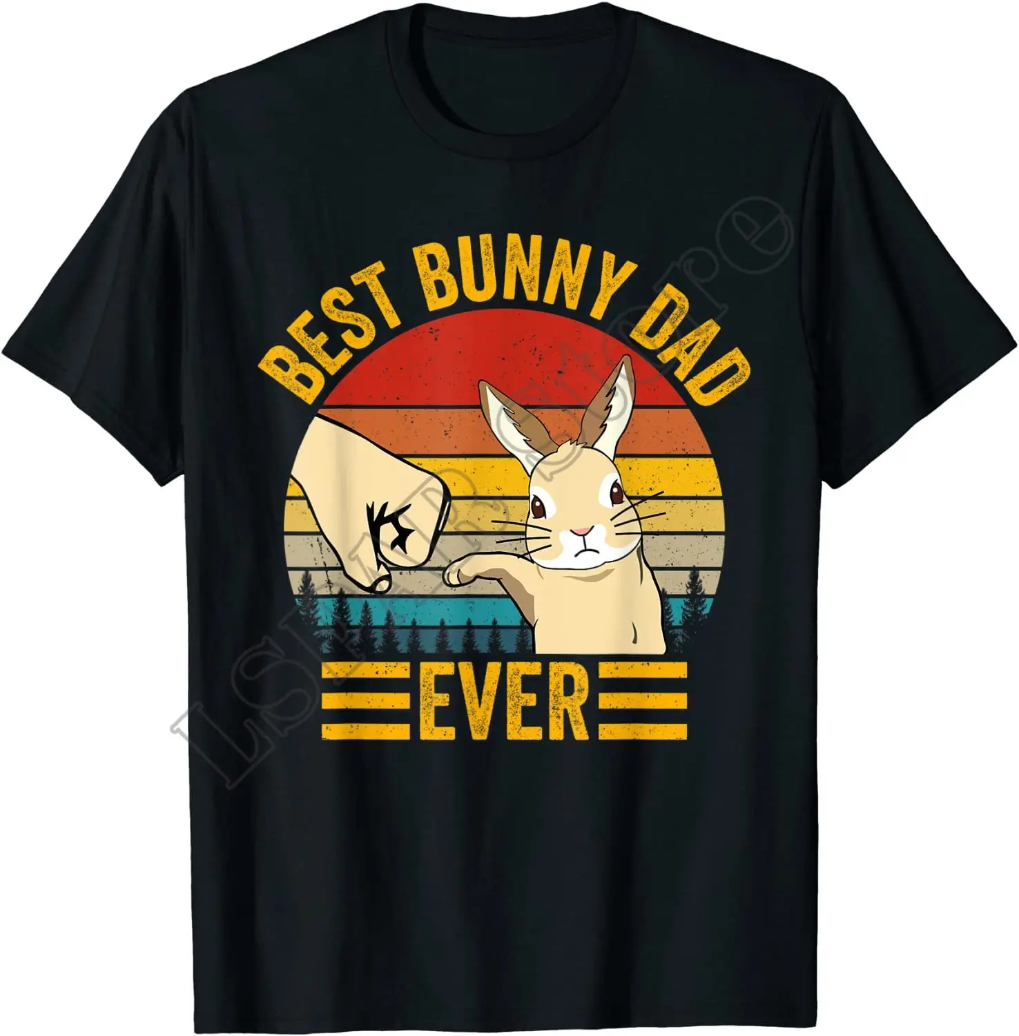 Мъжки t-shirt Best Бъни Dad Някога Vintage Rabbit Любовник Father Пет Rabbit