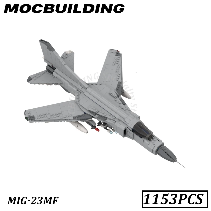 Модел на Изтребител МиГ-23МФ Дисплей Реактивен Самолет на Moc Строителни Блокове, Тухли направи си САМ Играчка Blackbird Подаръци Коледен Подарък
