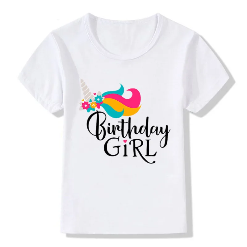 Unicorn За рожден ден За момиче, Номер 1-9, Забавна тениска с хубав принтом За 1,2,4,6,8,10,12