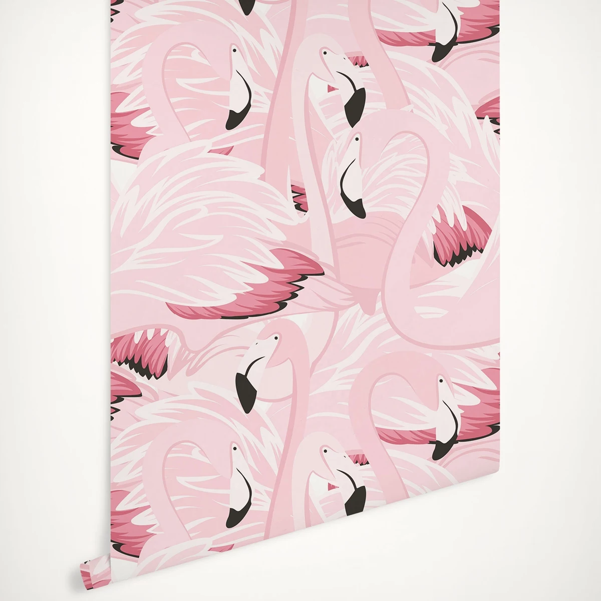 Екзотични тапети с розово фламинго в скандинавски стил