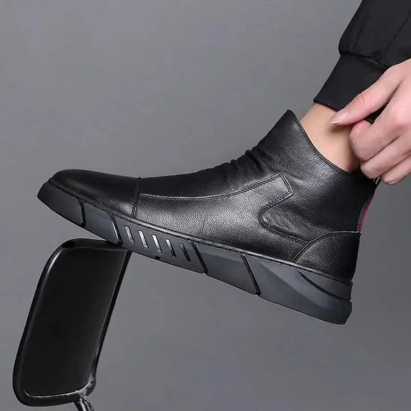 Италиански обувки Martin ръчно изработени от естествена кожа с цип