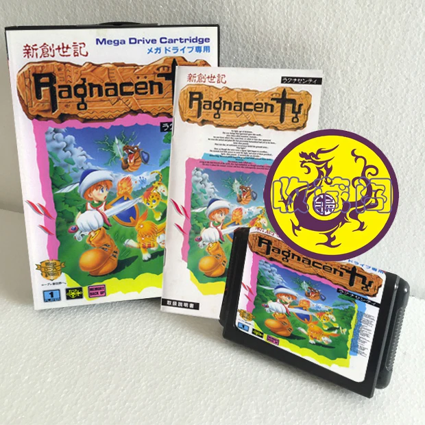 Ragnacenty с Кутия и Ръчен тонер касета за 16-битова Игра на карти Sega MD MegaDrive Genesis System