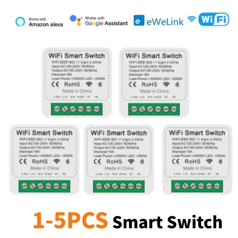16A eWeLink Wifi Smart Switch, модул мини-ключове светлина 