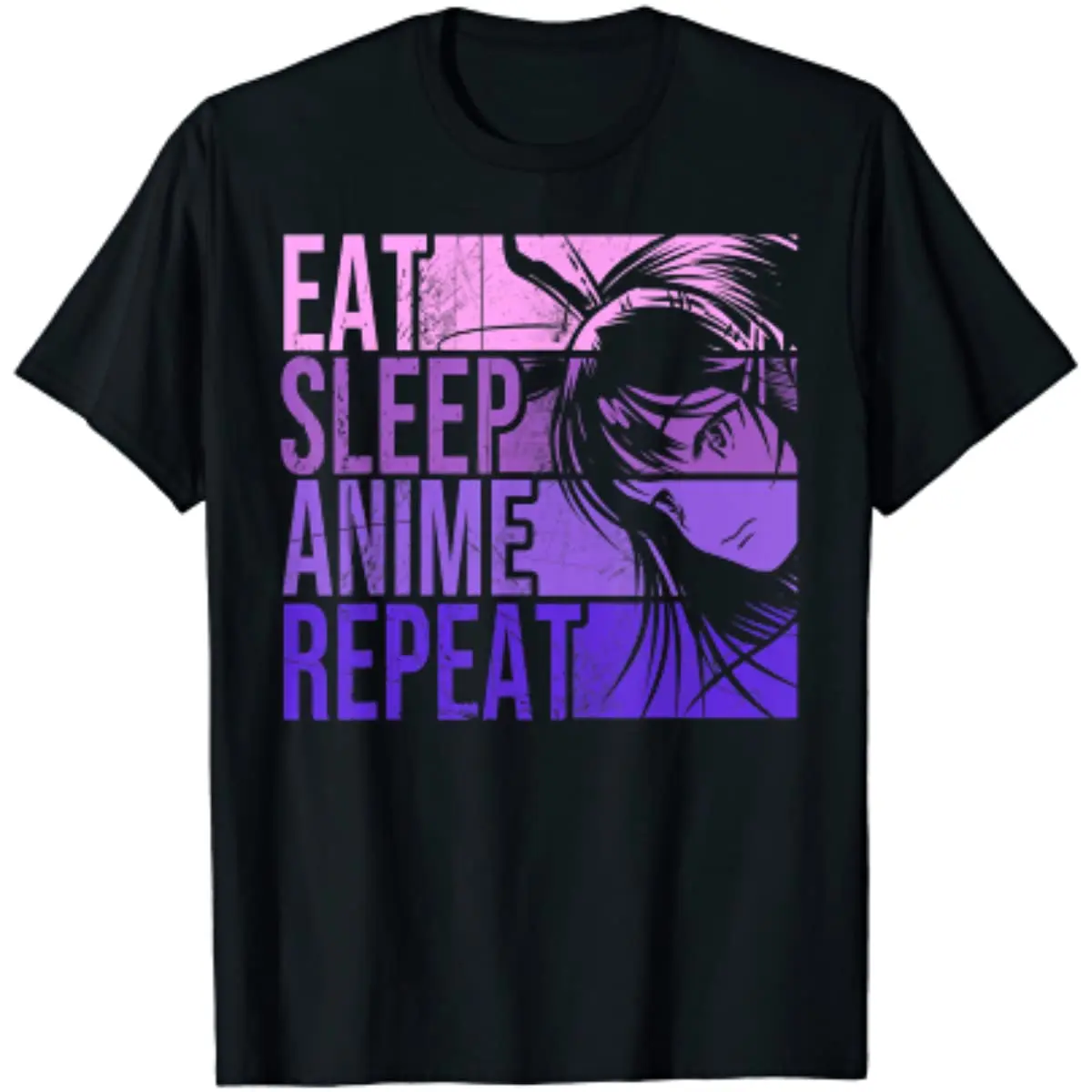 Тениска Eat Sleep Аниме Repeat, Идея за подаръци за любителите на аниме, мъжко облекло, тениски за момичета, графични тениски, Памучни тениски Four Seasons