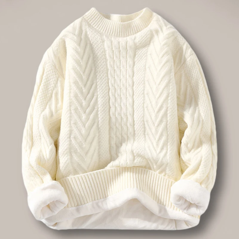 Пуловери Мъжки 2024 Зима Корейски Стил Мъжки Топъл Вязаный Пуловер, Мъжки Модни Пуловери Есен-Мъжки Плетива, Пуловери Мъжки C82