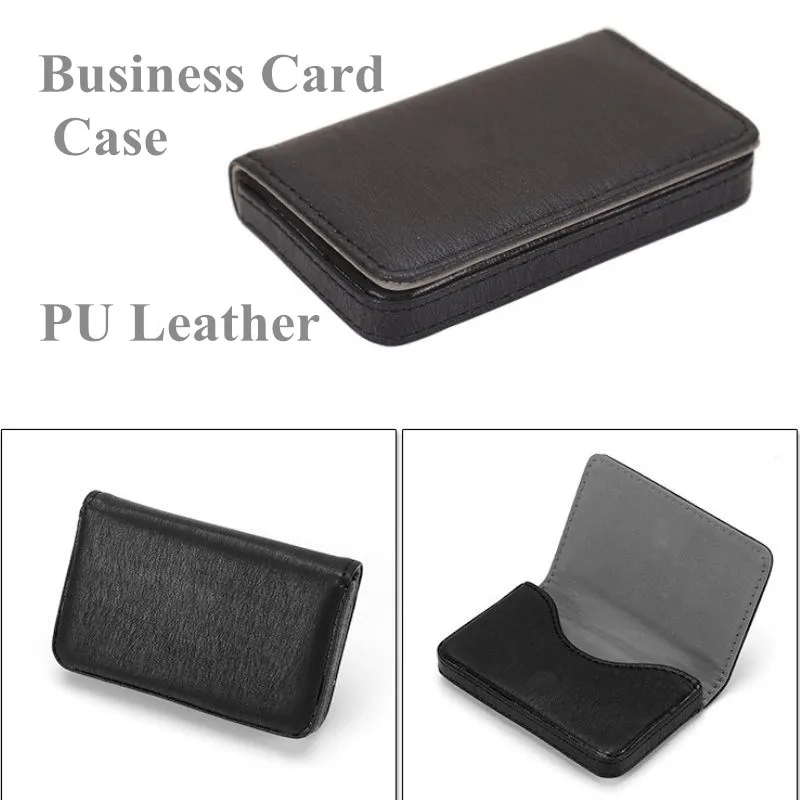 Кутия за кредитни карти от изкуствена кожа, визитница, калъф за лични, бизнес джоб, обтегач, поименна карта, портфейла за карти, държач за карти лукс