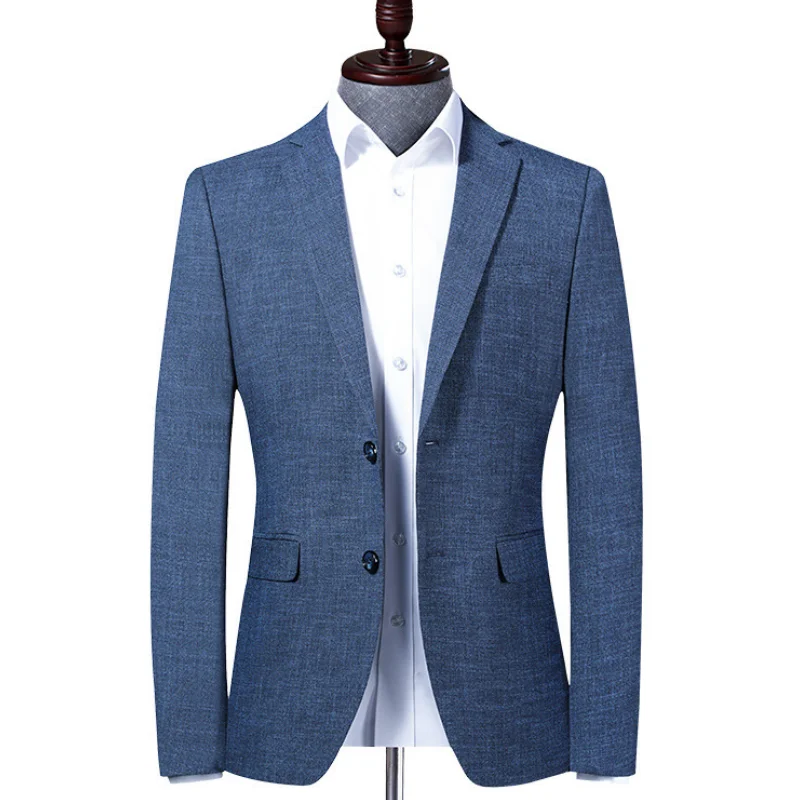 Lansboter Синьо Пролет-есен нов мъжки костюм, палто, оборудвана костюм на средна и младежки размер, бизнес облекло за почивка