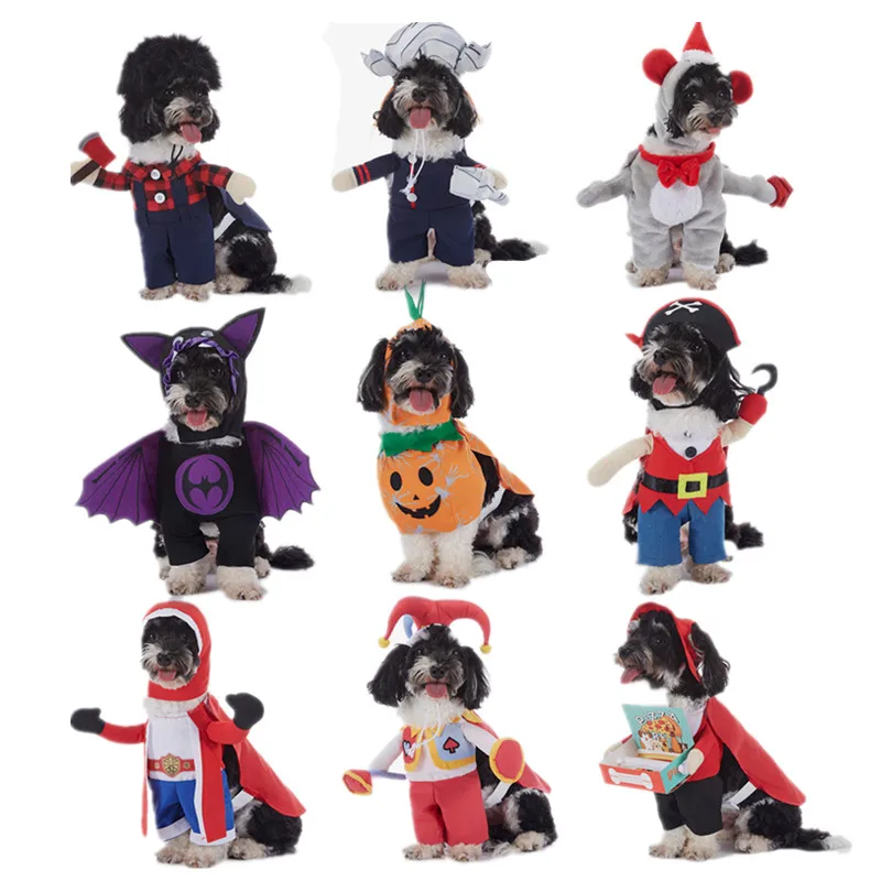 Halloween, Коледно облекло за домашни кучета, Тыквенная прилеп, пират cosplay, забавен костюм на куче, облекло за кутрета, Празничен костюм за котки