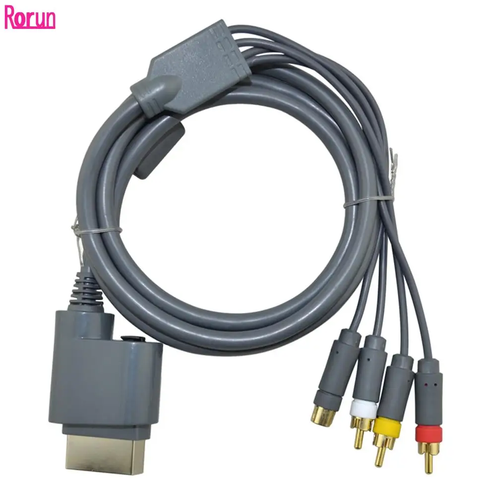 AV кабел S-Video 1,8 метра за видео игра конзола Xbox 360 кабел 3RCA сив аудио-видео кабел