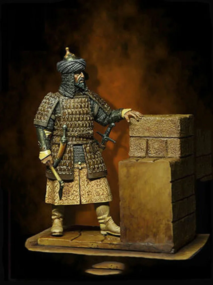 1/24 75 мм, древен воин Саладин 75 мм (СЪС стената), Комплекти фигури от смола, Миниатюрни модели на gk В разглобено формата, небоядисана