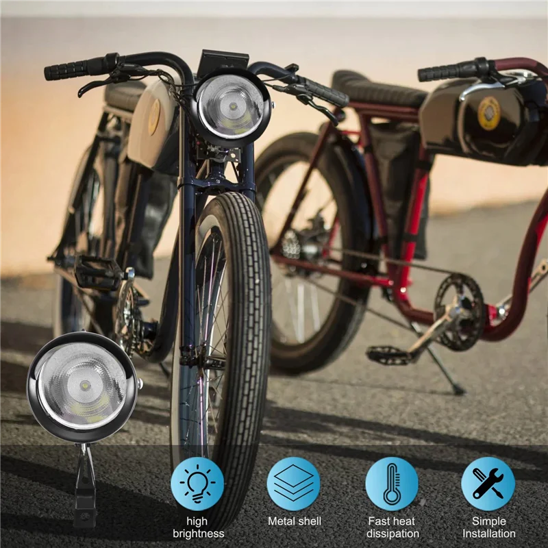 180 Лумена Ярки Ретро Мотори/Bike/ Cycling Tricycle light LED Far Safety Lamp