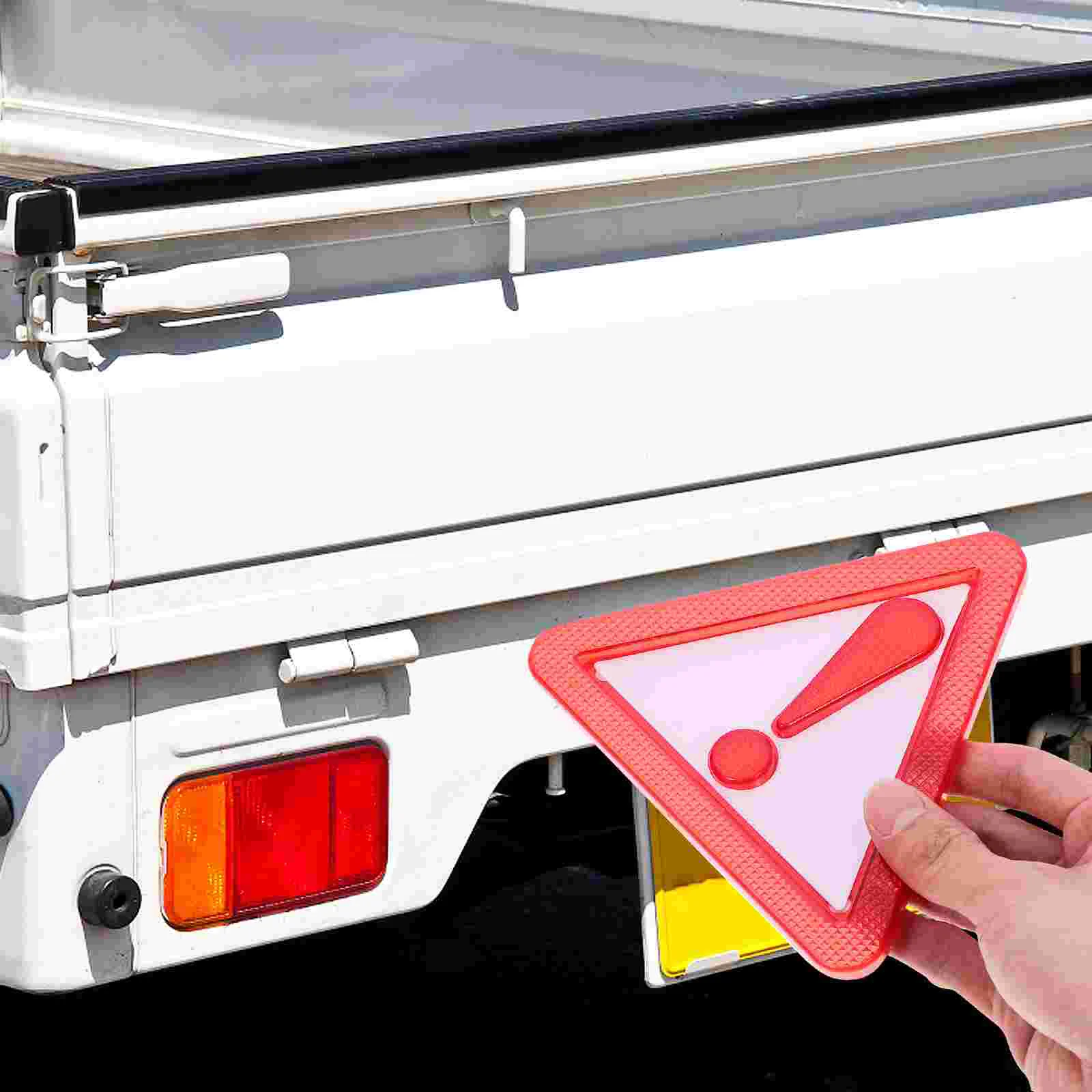 8шт Предупредителен знак Отразяваща Триъгълник Кола Триъгълен Знак за сигурност Аксесоар за камион Голф-кара Кола