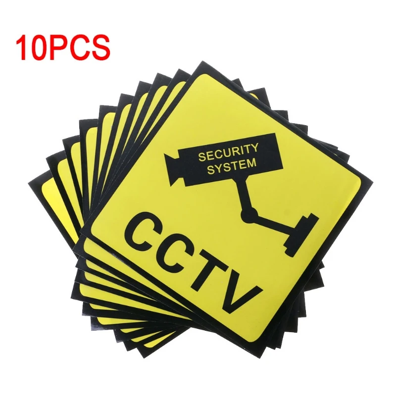 Стикер видео етикет за сигурност знак на стикери за дома/етикети бизнес лепило за ВИДЕОНАБЛЮДЕНИЕ охранителна система комплект 10