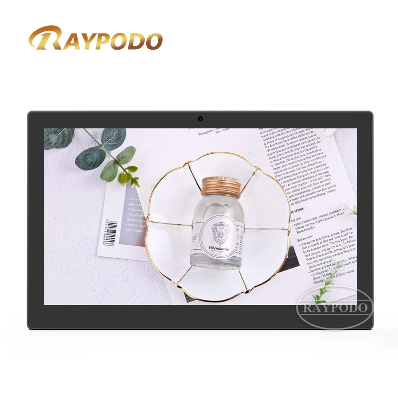 Raypodo 13,3-инчов Сензорен монитор PoE Mount Tablet с универсален планшетным PC RK3566 Android11