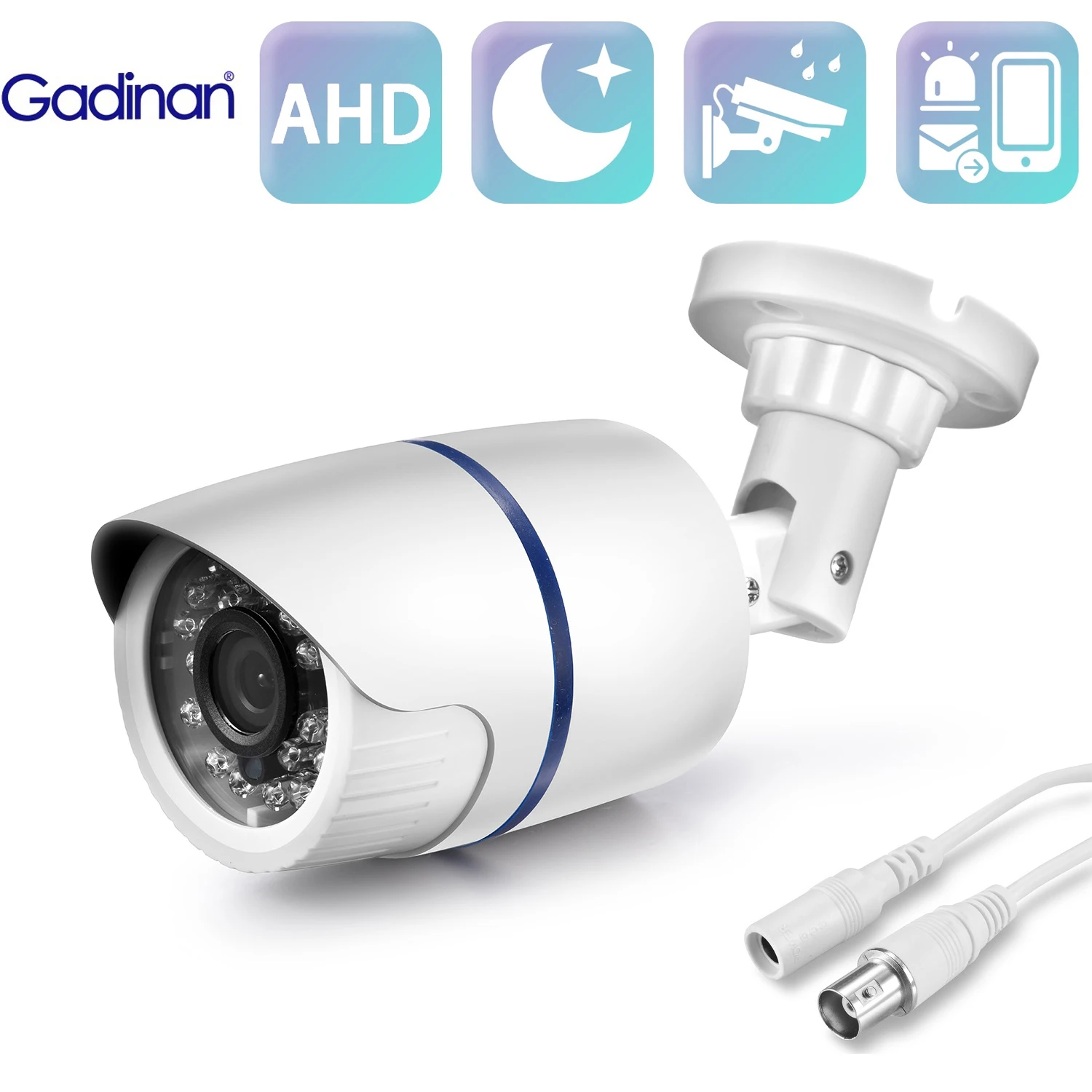 Gadinan AHD Камера с висока разделителна способност 720P 1080P 5MP Домашно видео-наблюдение Външно Водонепроницаемое IR Нощно виждане
