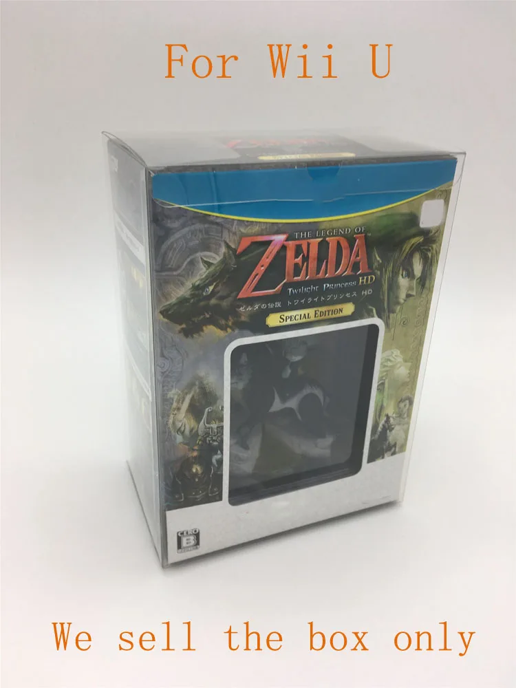 Висококачествена прозрачна кутия ZUIDID за Wii U за The Legend of Zelda: Twilight Princess Amiibo storage box box collection