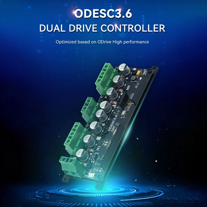 1 комплект Контролер на двигателя ODESC3.6 с двойно задвижване Оптимизира такса за управление на двигателя висока мощност Foc Bldc На базата На контролера на двигателя Odrive