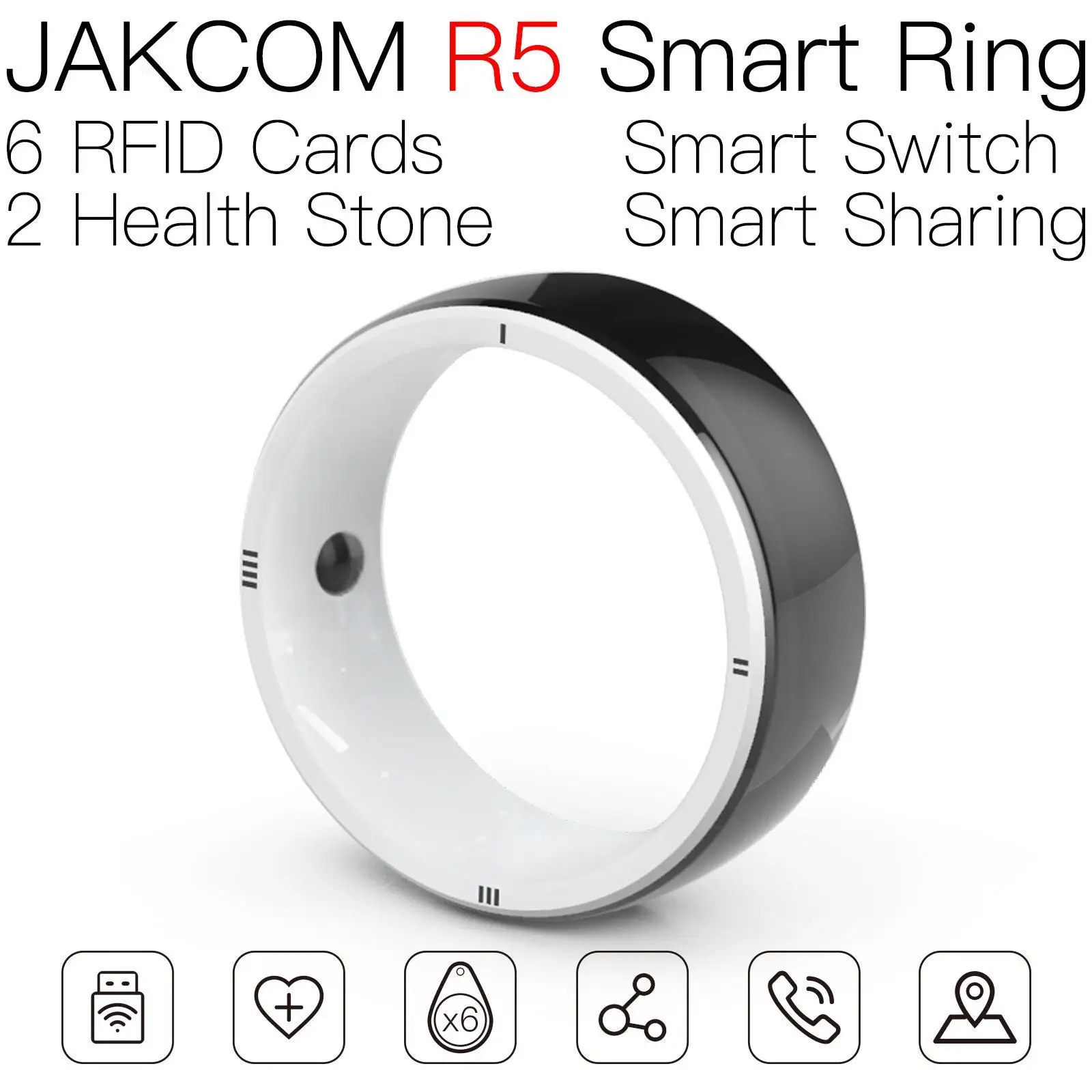 JAKCOM R5 Смарт-пръстен за мъже и жени златар етикет rfid 125 khz линейна диамантена антена визитки специален чип s50 iso