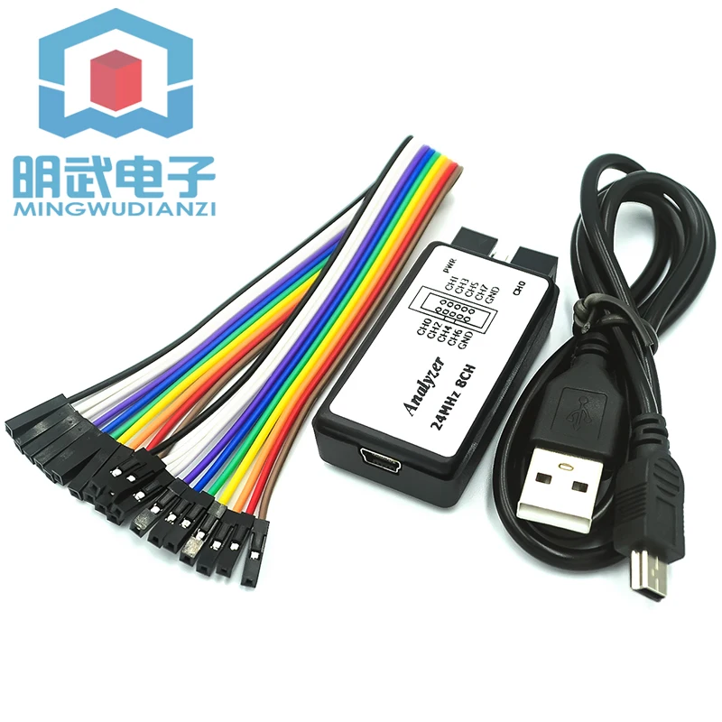 USB logic анализатор MCU подходящ за ARM FPGA инструмент за отстраняване на грешки на 24 М за вземане на проби на 8 канала