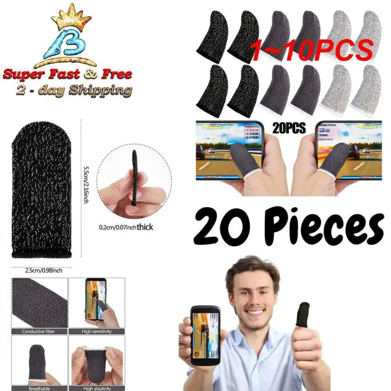 1-10 бр., ръкав за пръстите, контролер за мобилни игри, ръкави за палеца, за защита от пот, отлично качество, голям брой Цветове ръкави за пръстите.