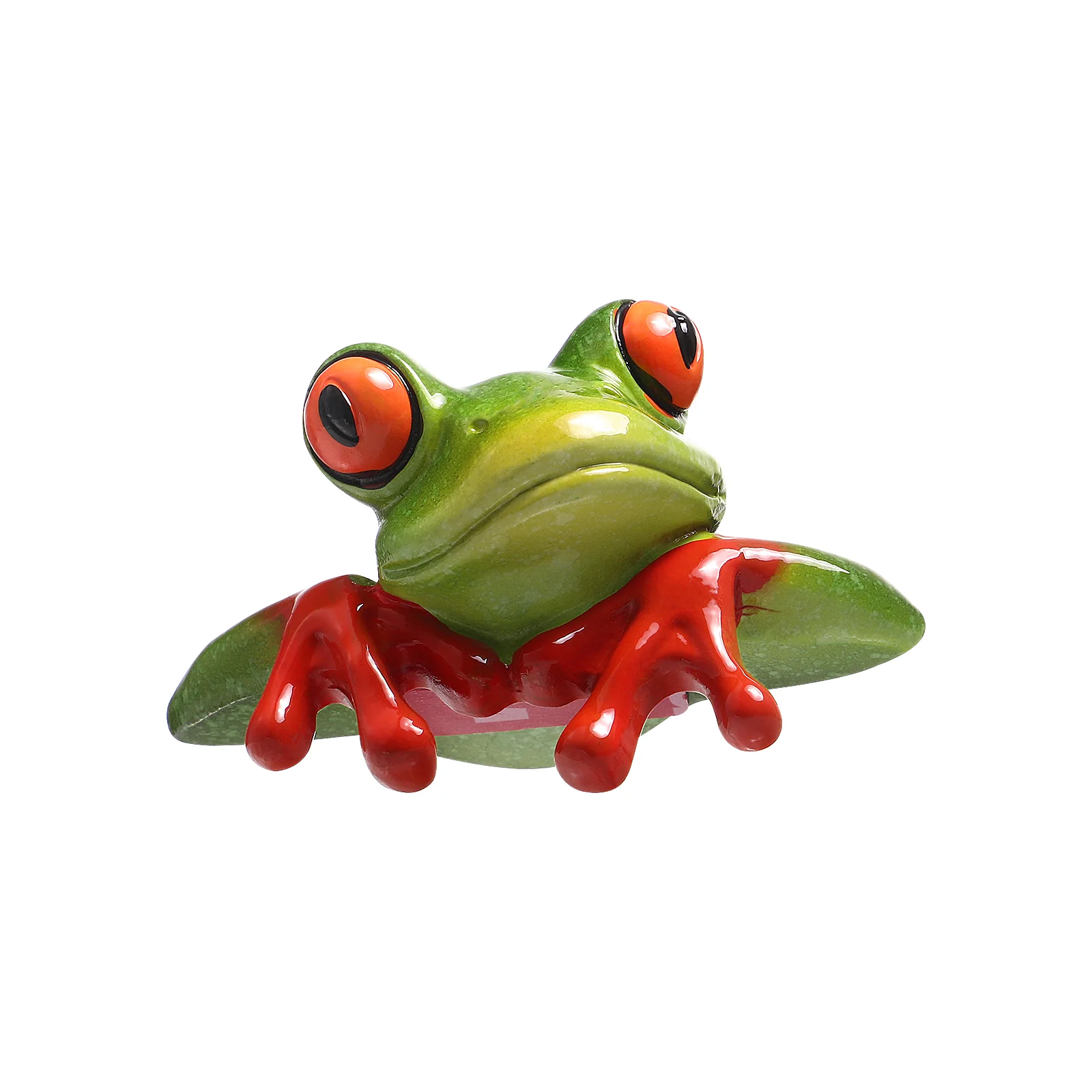 Забавни жаби от смола, креативна 3D фигурка на жаба от животински, декоративни изделия за монитора на компютъра, за украса на масата, подарък