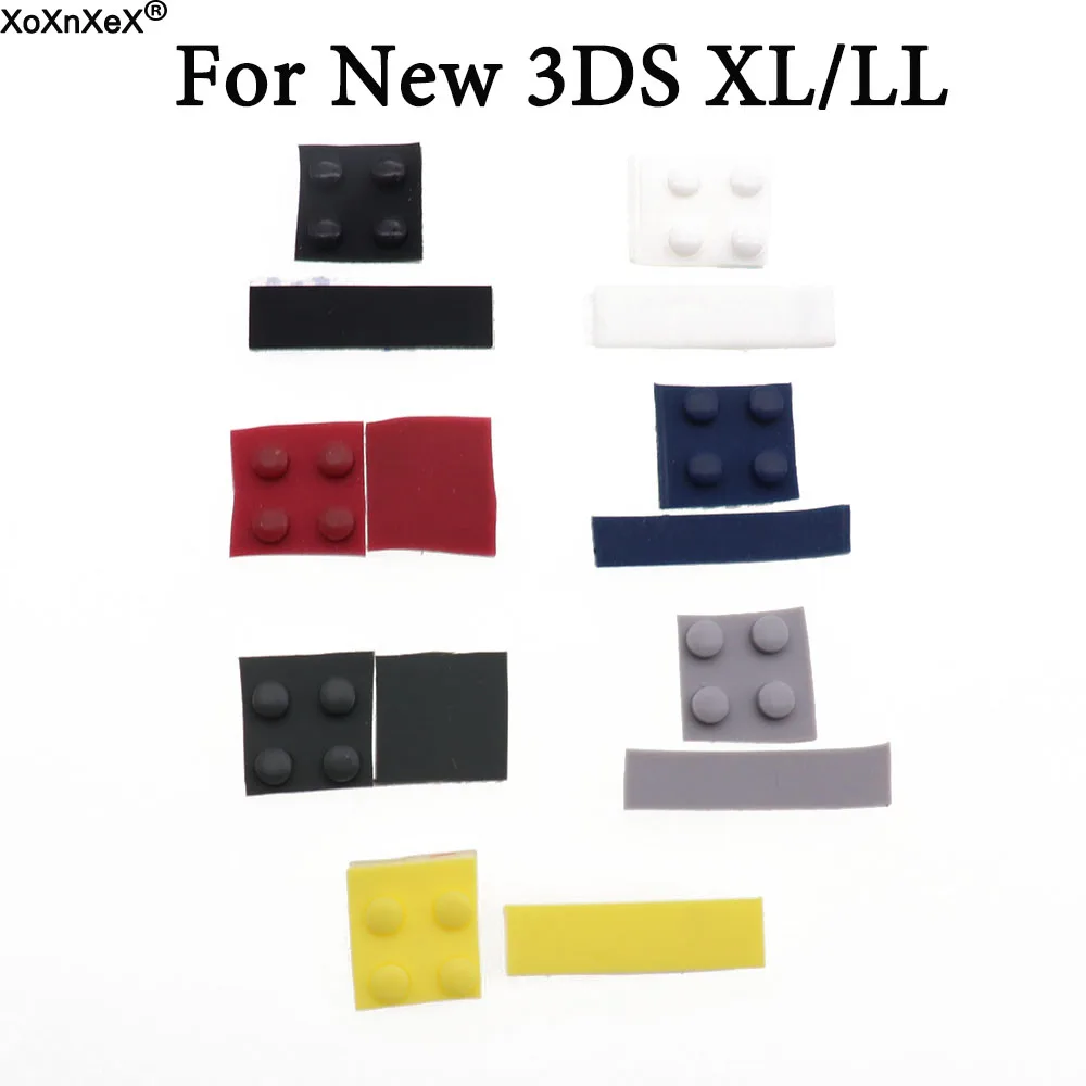 1 комплект Предни и Задни Корпусни Спирални Крачета на Кутията за Новото 3DS XL 3DS LL Има Гумени Облицовки за Нов 3DSXL 3DSLL