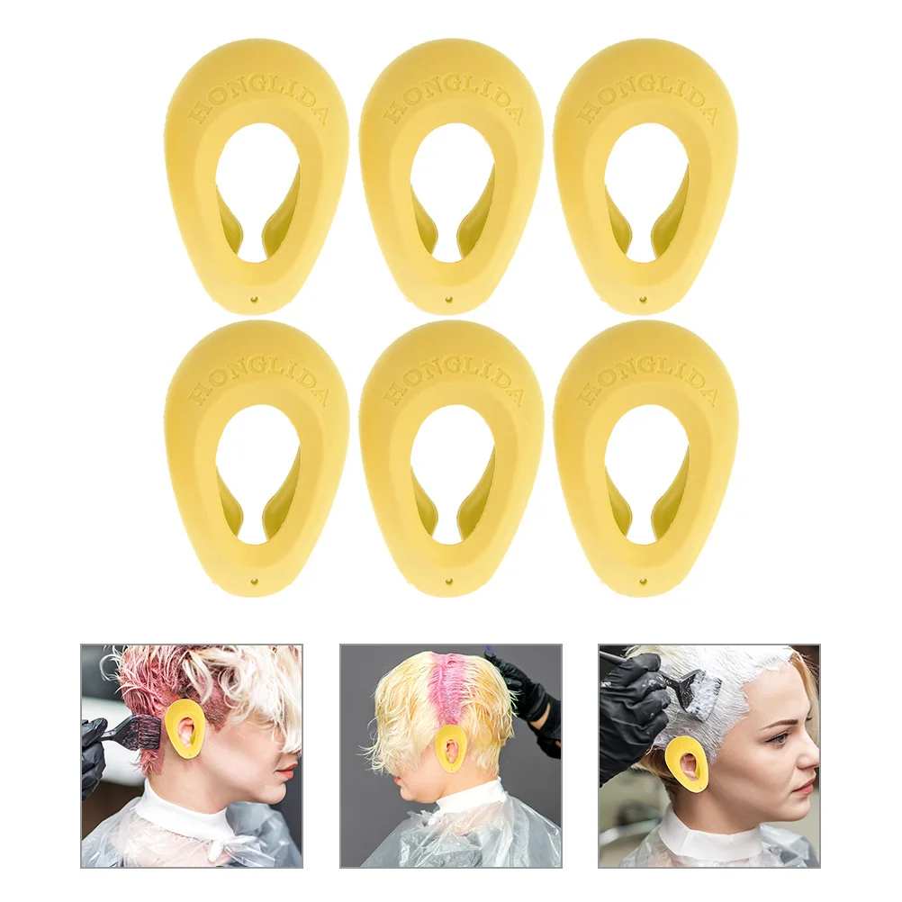 3 Чифта силиконови ушни покривала за боя за коса Защитни слушалки за боядисване на коса Слушалки за стайлинг на коса