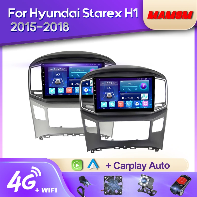 MAMSM Android 12 2K Автомагнитола за Hyundai Starex H1 2015 2016-2018 Мултимедиен Bluetooth Плейър GPS Навигация 4G Carplay стерео