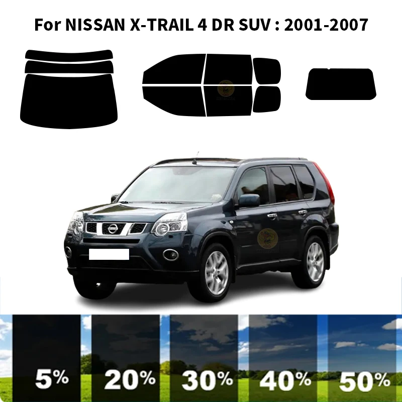Предварително Нарязани на нанокерамическая Автомобили UV Фолио За Оцветяването на Прозорци За NISSAN X-TRAIL 4 DR SUV 2001-2007