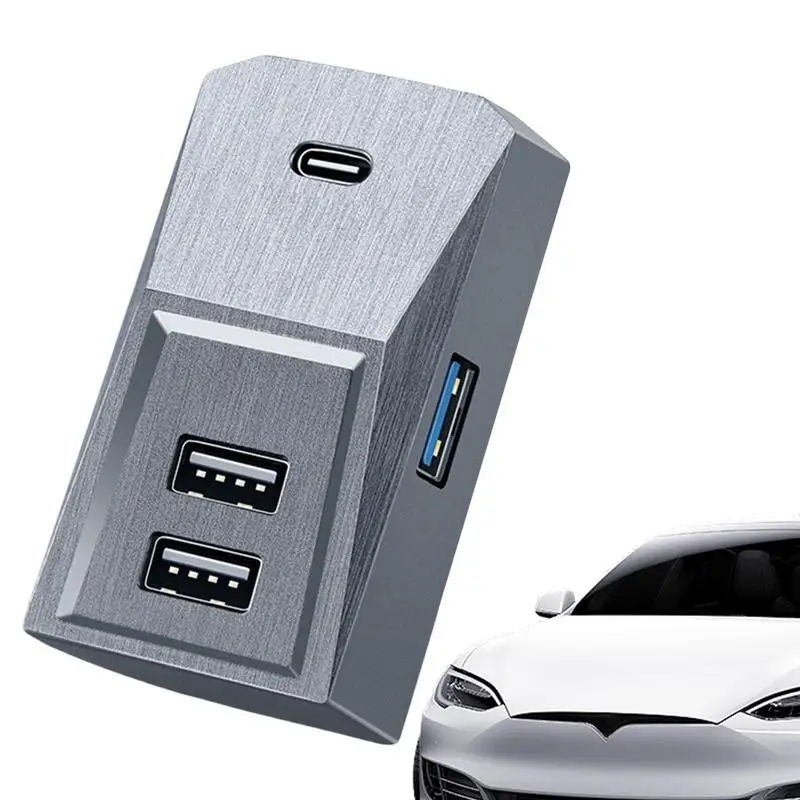 USB Хъб, Зарядно за Кола USB-Хъб с Док-Станция За Tesla Преносимо Зарядно за Кола Dash Cam Флаш Устройство Зарядно устройство За Модел на Tesla