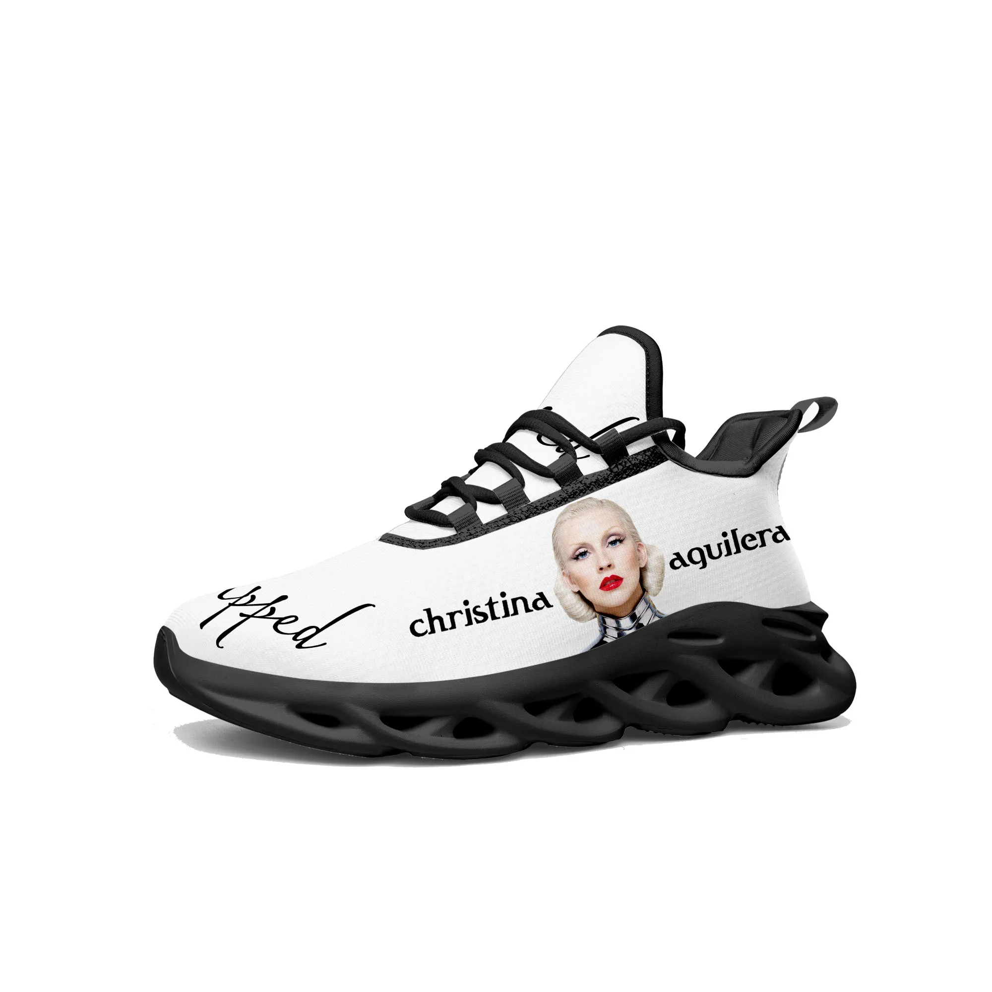 Кристина Агилера Маратонки на равна подметка, Мъжки Дамски спортни обувки, Качествени обувки, Окото обувки дантела, Обувки по поръчка