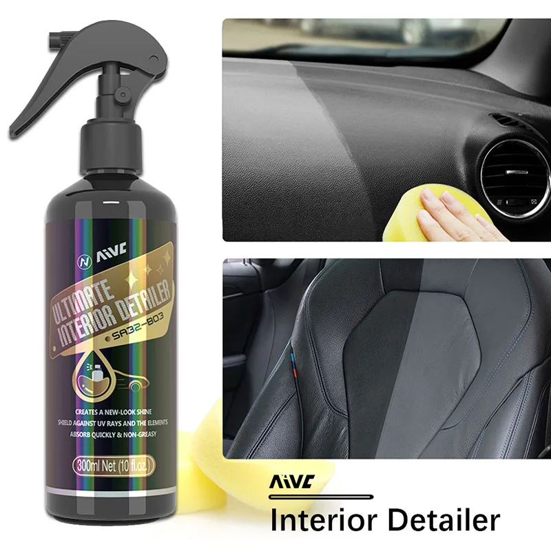 AIVC Средство за детайлите в интериора на автомобила, Реставратор пластмаса, Покритие за интериора на колата, средство за възстановяване на кожата, Климатик
