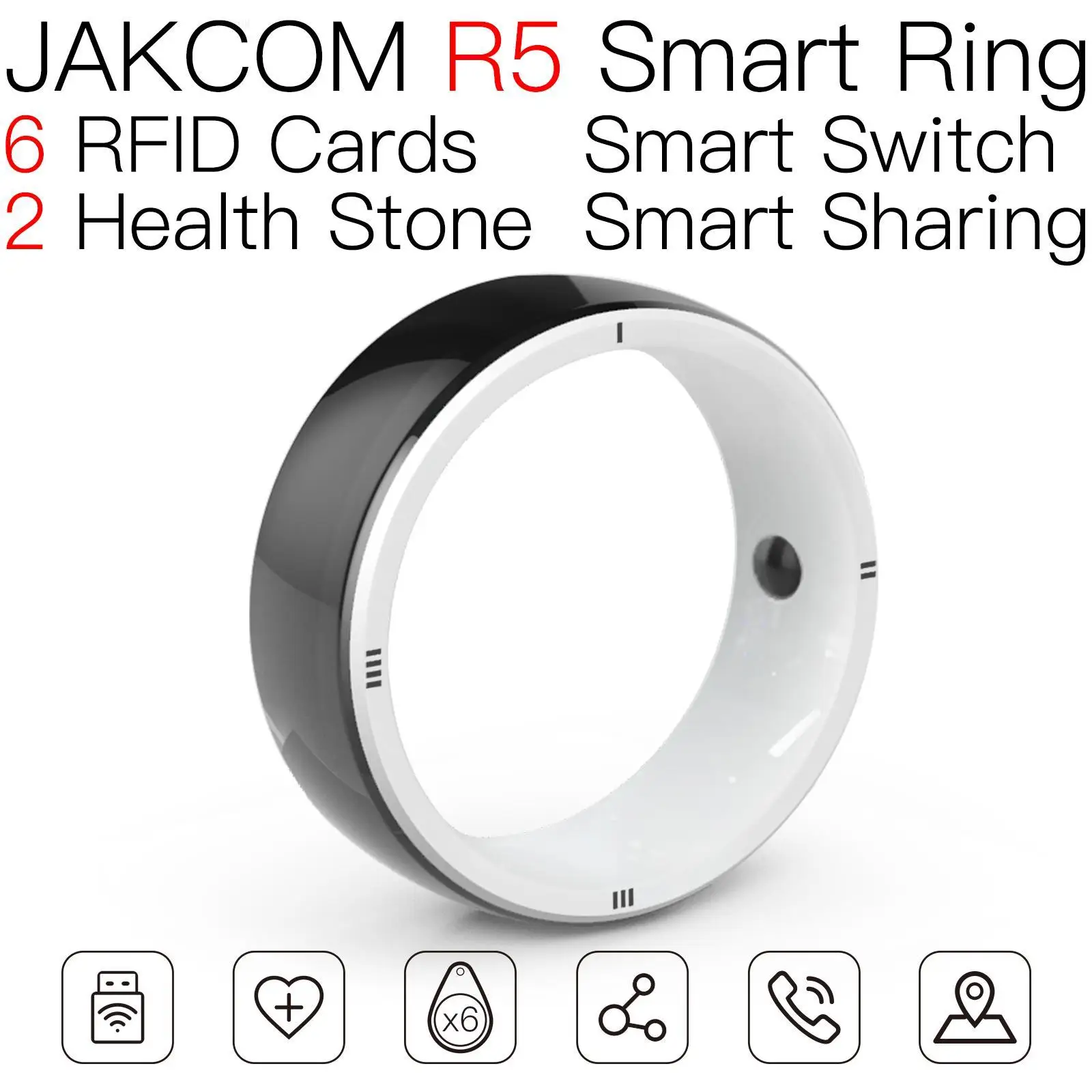 JAKCOM R5 Smart Ring, има по-голяма стойност, отколкото rfid uid индивидуални визитки, спринцовки, нано-стикер, nfc етикета, 215 презаписваем android