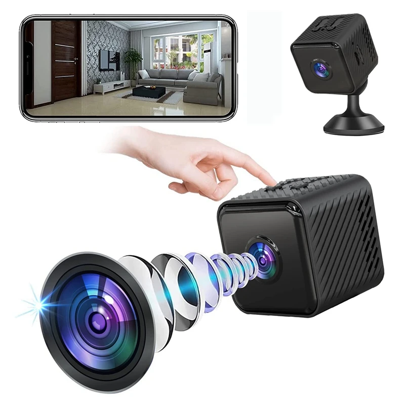 Мини камера 1080P за защита сигурността на един умен дом, камера за нощно виждане, Професионално откриване на движение, преносима