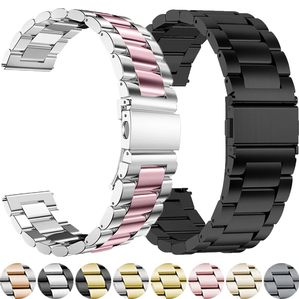 Каишка от неръждаема стомана за Samsung Galaxy watch 6/5 pro/4/Classic 20 mm 22мм метална гривна amazfit GTS-GTR-4-3- 2д-mini каишка