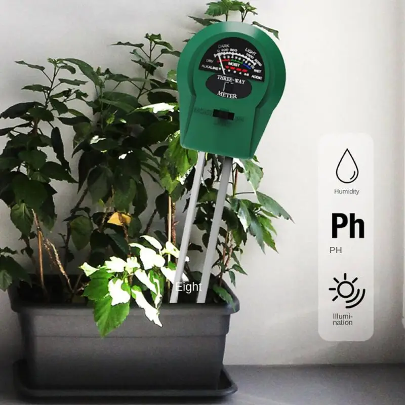 Цифров тест PH В 1, влага на почвата в градината, LCD монитор, Термометър за температура с осветление за градината на растенията, ферма