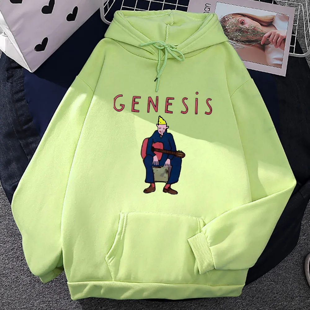 Genesiss Band Гръндж Hoodie Реколта / ретро Графични Блузи За Мъже / жени, Често Марка, Модерна Спортна Hoody, Флисовые Пуловери