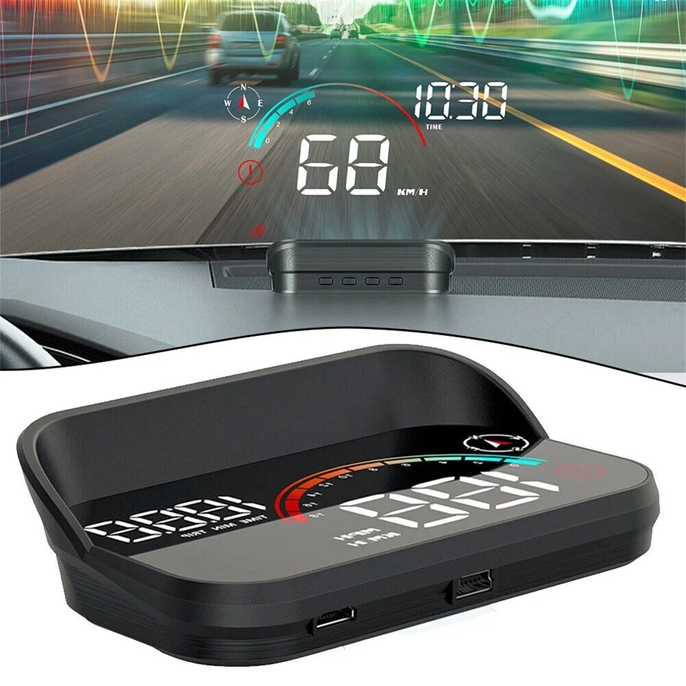 M22 Авто Централен Дисплей Скорост об/мин КМ/ч HUD GPS за измерване на Скоростта Проектор Екран на Таблото, с Аларма за Превишаване на Скоростта Одометром За Всички автомобили