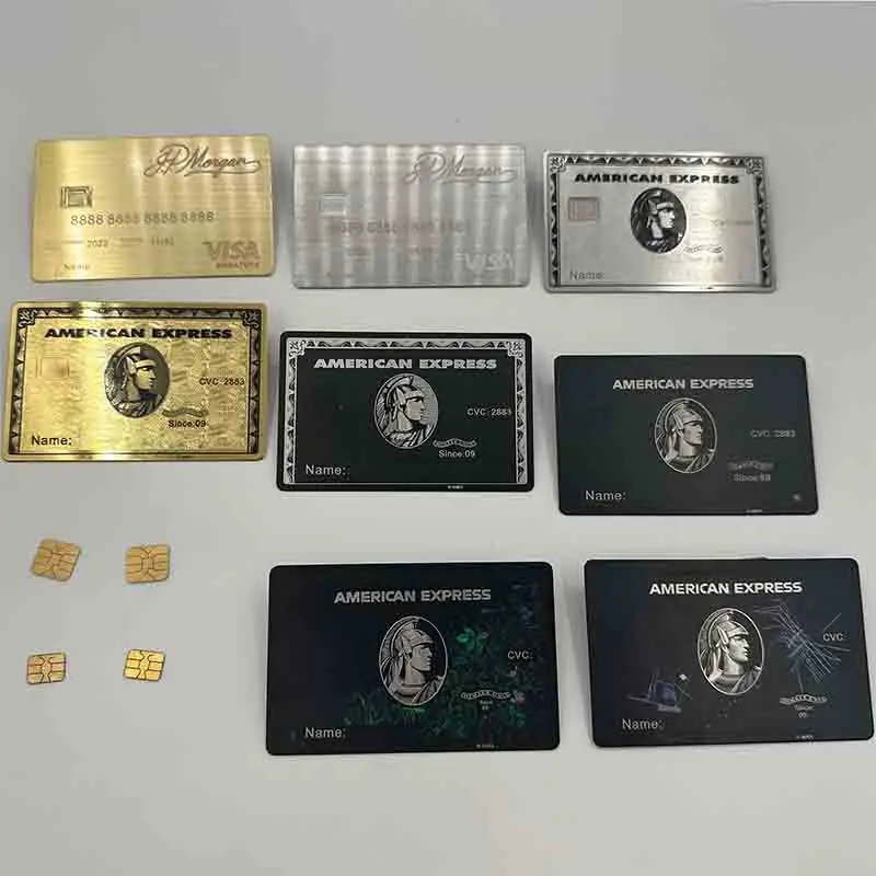 4428 Изработени по поръчка благородна нова метална карта на Безконтактен RFID карта NFC визитка метална с подарък кутия