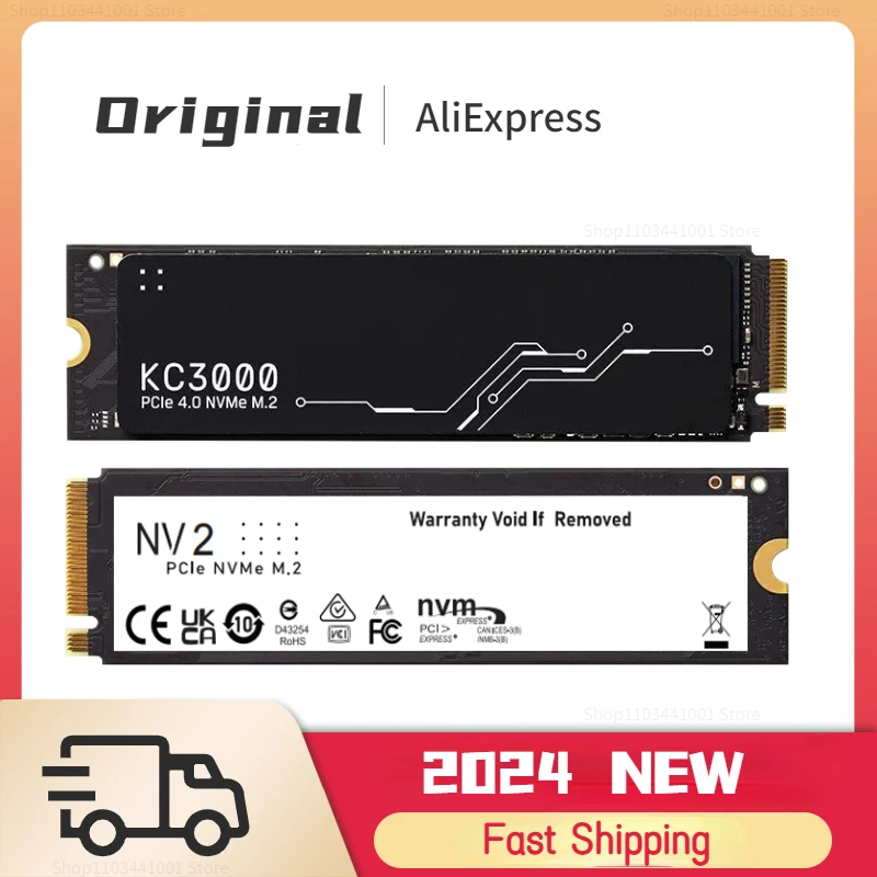 SSD M2 Nvme M. 2 2280 PCIe 4.0 X4 KC3000 1024GB 512GB 1TB, 2TB Вътрешен Твърд диск PS5 Настолен твърд диск