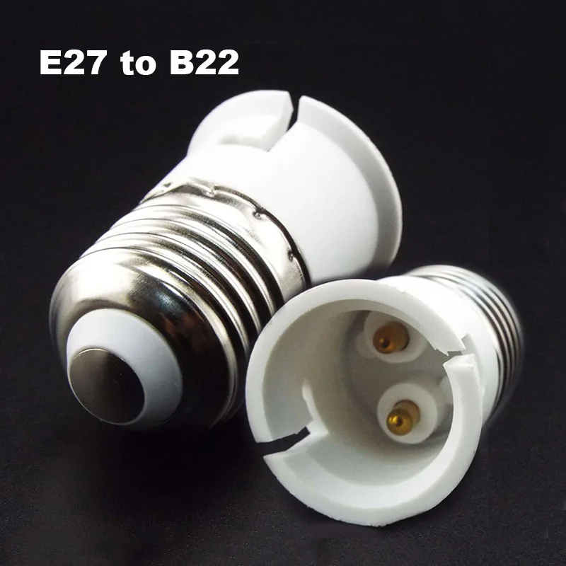 Цокъл led крушки с цокъл от E27 до B22 Адаптер за притежателя на електрически крушки Смяна на гнездото конвертор от огнестойкого материал