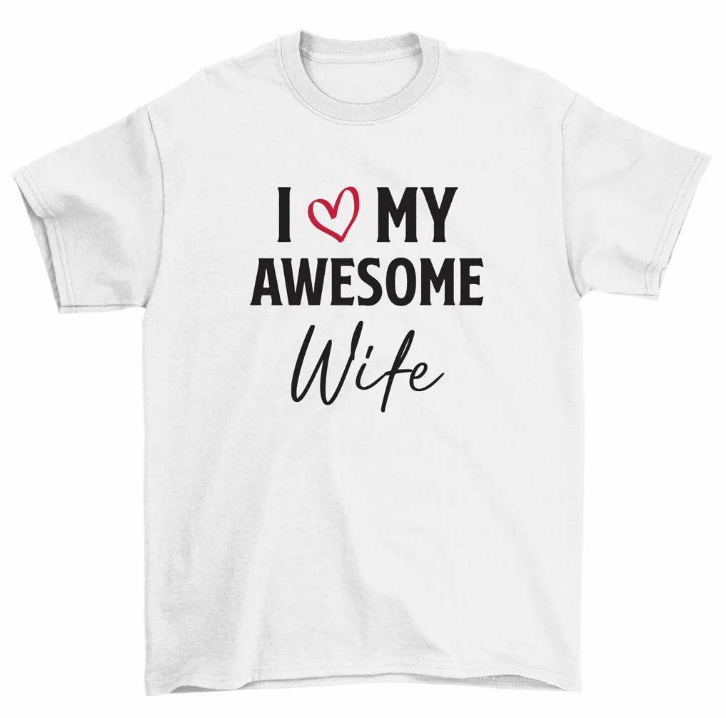 Аз обичам Своята Страхотна Жена, Тениска Със Забавна Брак, Подарък от Съпруга си, Тениска За Мъже