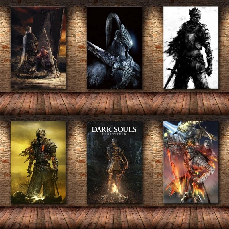 Плакат на класическата игра Dark Souls 3, Декоративна живопис върху платно, стенни картини, плакати и щампи, подходящи за няколко сцени в спалнята