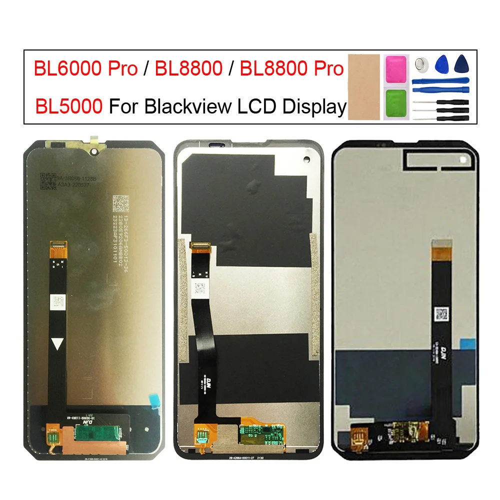 LCD дисплей и цифров преобразувател със Сензорен екран възли за Blackview BL6000 Pro, BL5000, BL8800 Pro, Подмяна на екрана на телефона